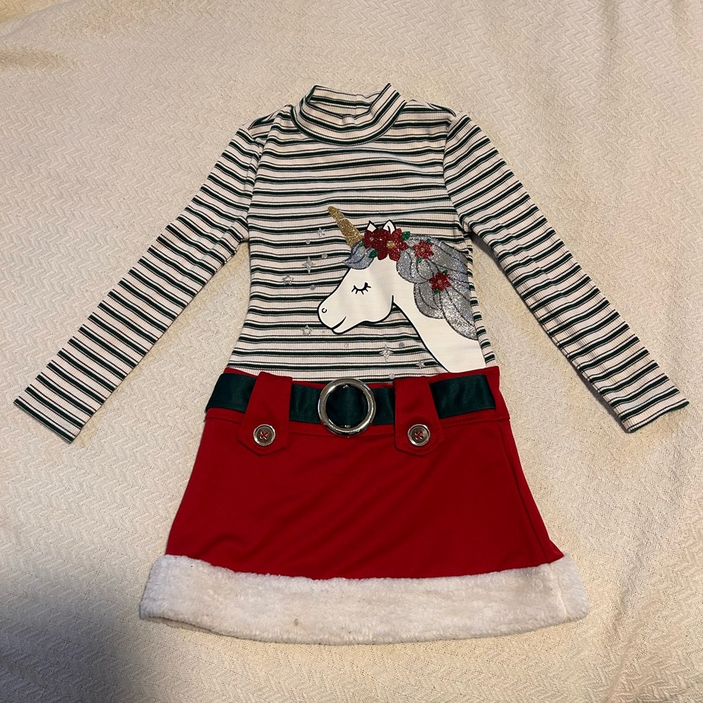 Adorable Unicorn Toddler Christmas Dress